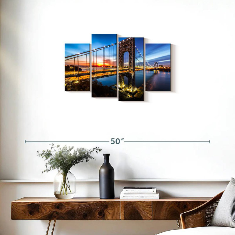 Lilie George Washington Bridge Lights, 18"H x 30"W
