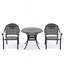 Ensemble de 3 meubles de patio en aluminium coulé avec coussins bleus-1126453405