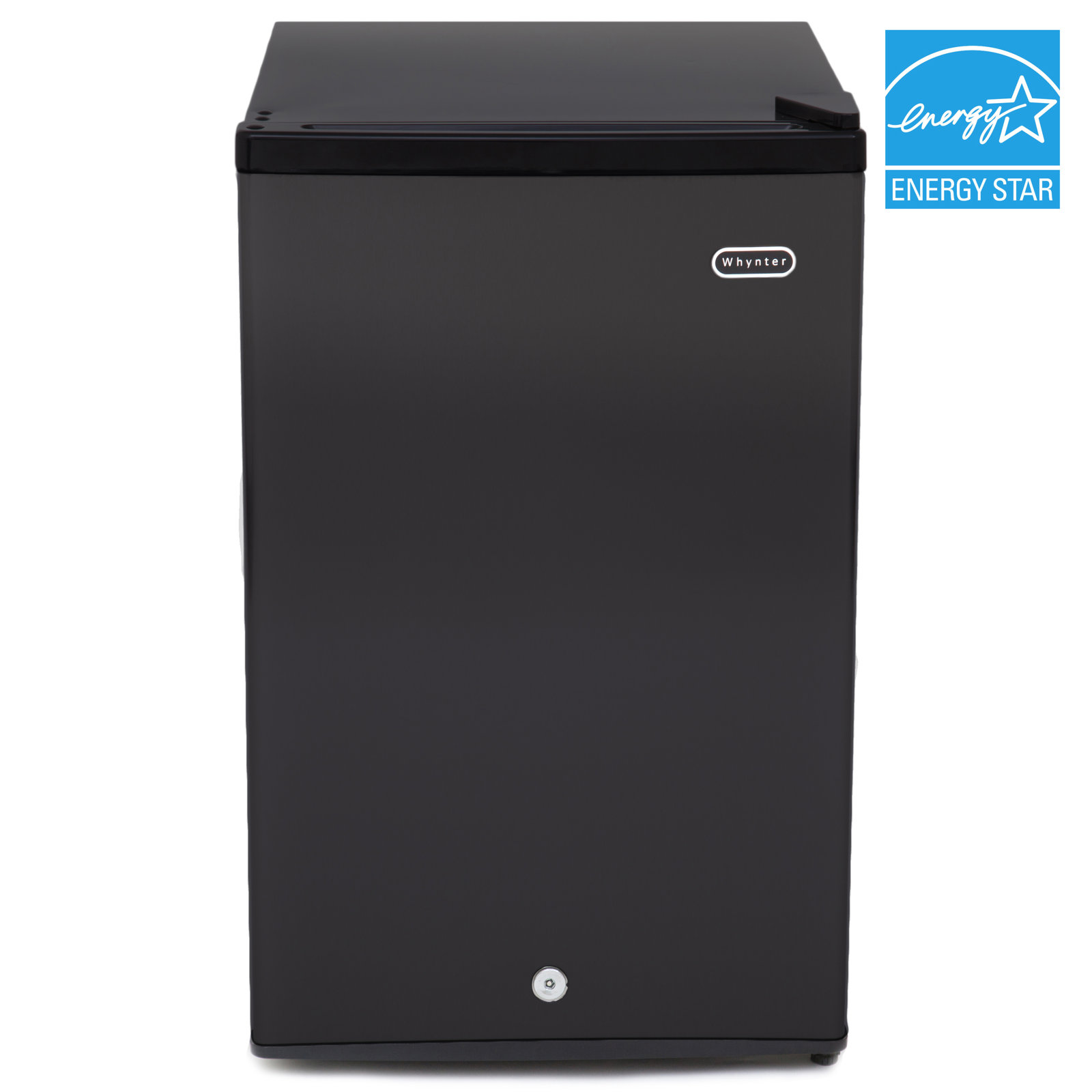 Whynter - Compact Upright Convertible Fridge/Freezer with Lock, 3.1 Cu. Ft - Black | Fridge.com