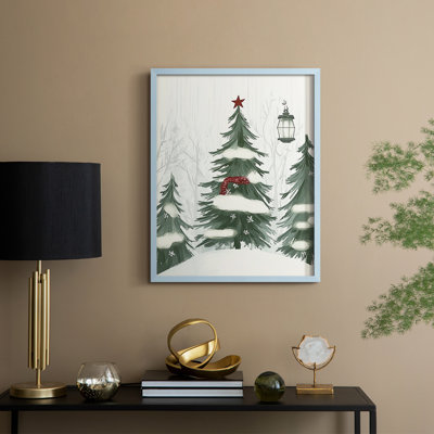 Christmas Holiday Art CM Framed Print - Solid Wood