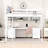 Loft Bed With Desk, Charging Ports, And Ample Cabinet Space - White Wood Structure Full Size Drawers, Bedside Tray Strong-209749306