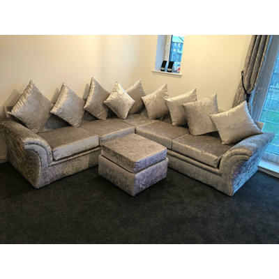 Katie 5 Seater Velvet Corner Sectional