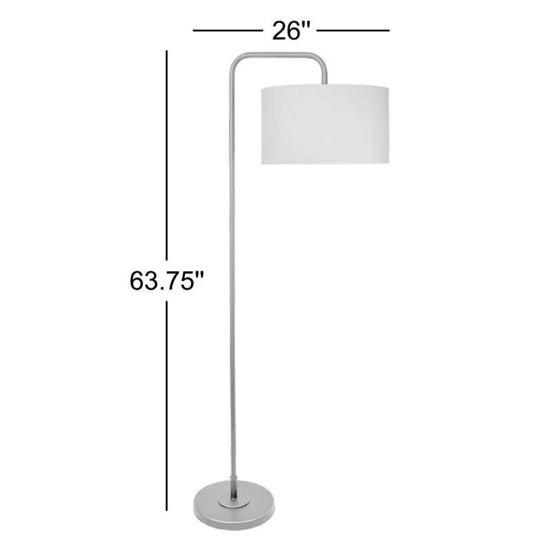 Dale 63.75'' Arched Floor Lamp, Oil Rubbed Bronze, Natural Linen