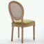 Ensemble de 2 chaises de salle à manger en lin avec coussin moelleux et dossier en rotin-1845991265