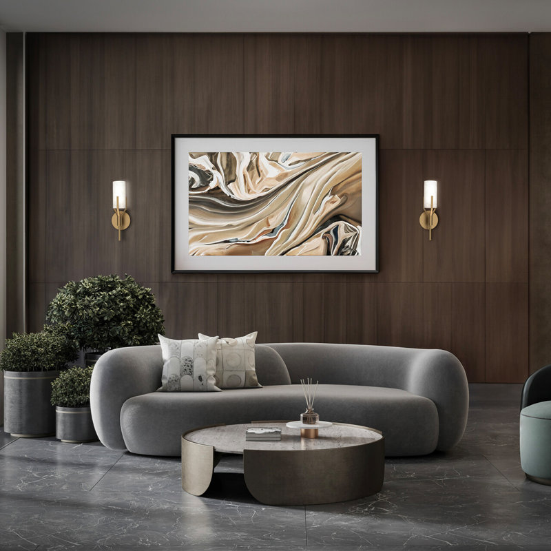 Firenze Dimmable LED Wall Sconce With Alabaster Shade, Aged Brass, Aged Brass