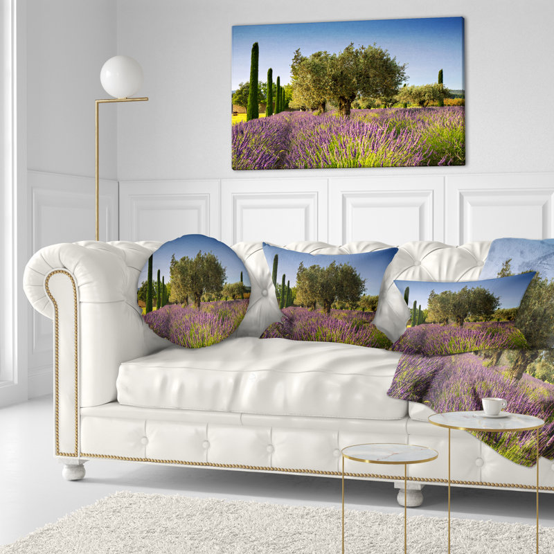 Coussin magnifique lavande et olivier