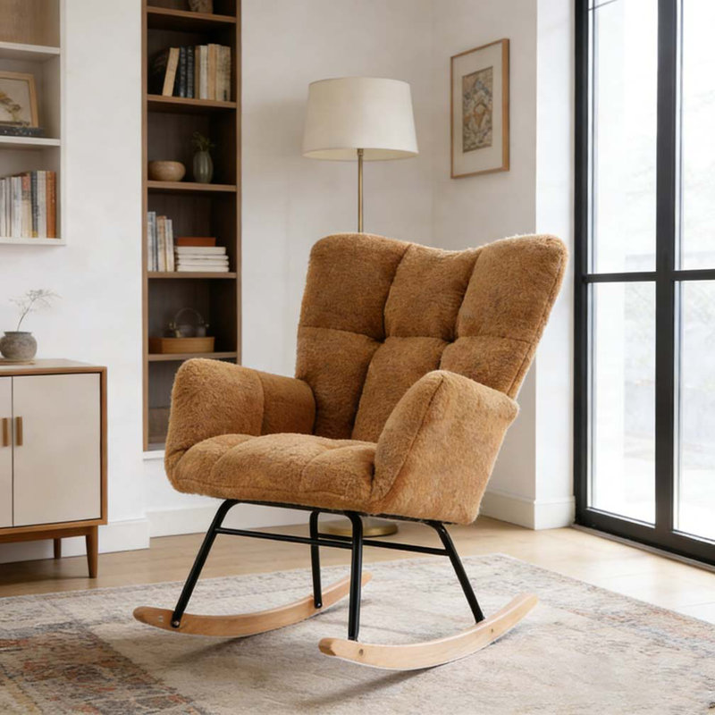 Chaise berçante pour salon d'intérieur, Kaki