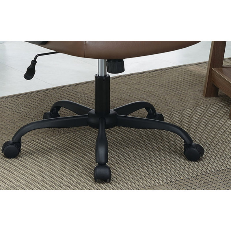 Chaise de bureau rembourrée brune, hauteur de siège réglable pour un confort optimal, chaise moderne en brun, une expérience de travail confortable