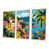 Toile avec cadre flottant or