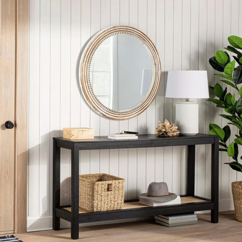 Miroir rond rustique mural