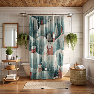 Noel Village - Rideau de douche Premium