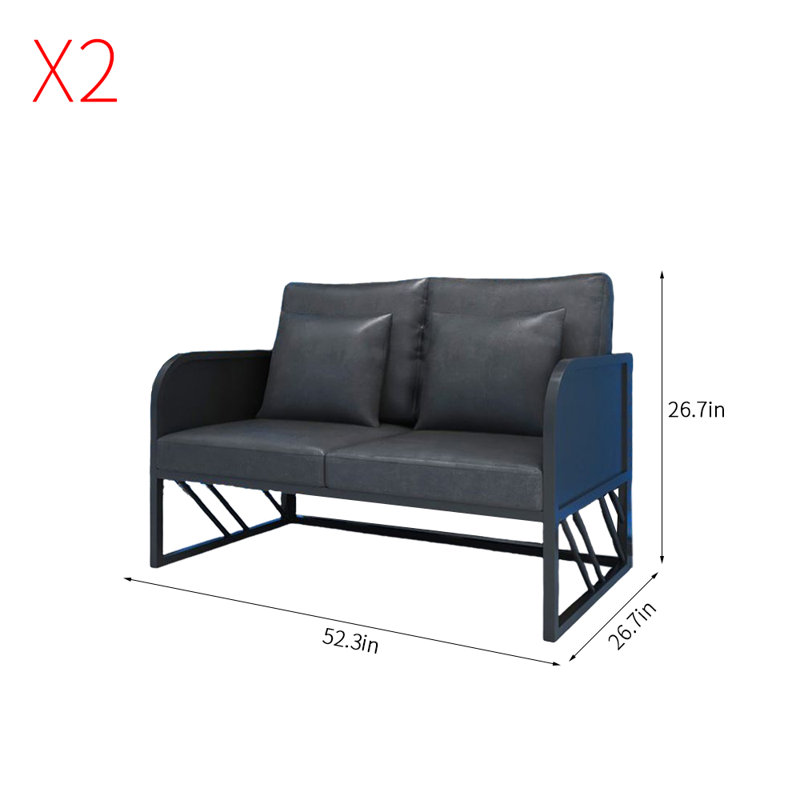 Banc rembourré en similicuir léger de style industriel léger