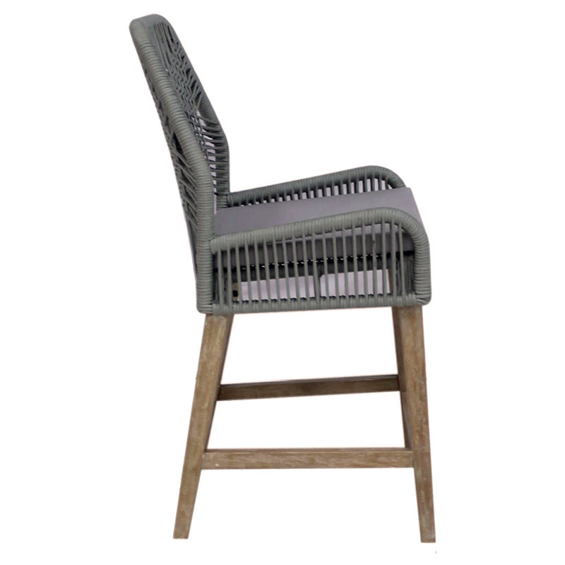 Tabourets gris et gris délavés à hauteur de comptoir (ensemble de 2)