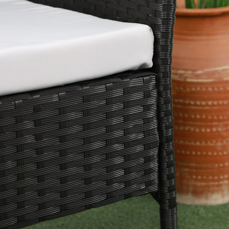 Chaise de patio avec coussins Bromelaid, Gris