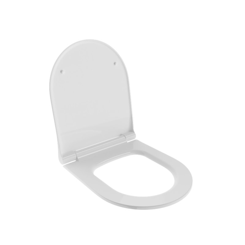 Venezia Pure Slim Round Shape Soft Close Hard Toilet Seat, Gloss White