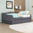 Upholstered Daybed with Twin Trundle and Light-122739104-122739119