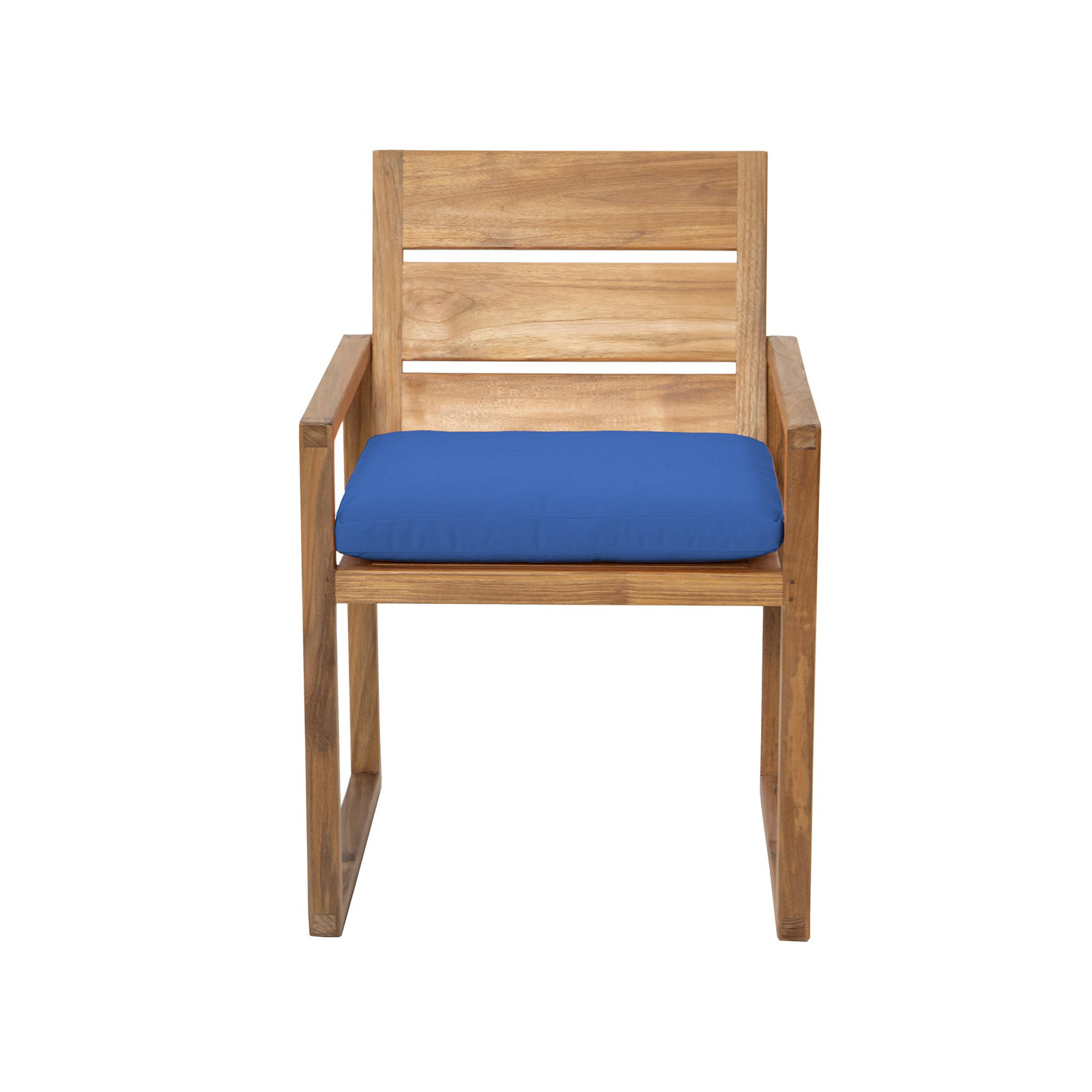 Uvita Teak Patio Dining Armchair with Cushion, Sapphire