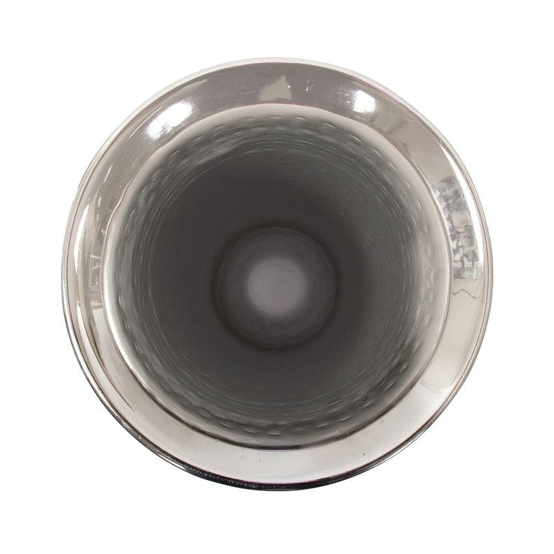 Torvi Handmade Aluminum Table Vase, Silver, 20" H x 8" W x 8" D