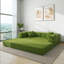 Convertible Sleeper Sofa With Removable Armrests, Corduroy Fabric Sofa Couch, No Assembly Required For Living Room, Dorm, Studio-849271567-854940597