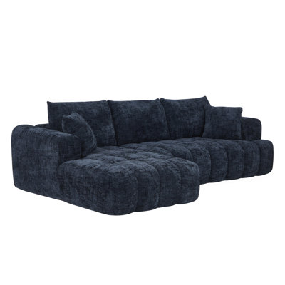 Chenille L-Shape Luxury Sectional Oversized Sofa,Mnimalist Design,Comfy Sleeper Couch For Living Room,Apartment&Reception Spaces,No Assembly Required