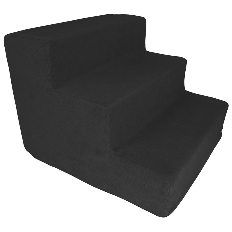 Hostetler Stairs With 3 Steps, Black