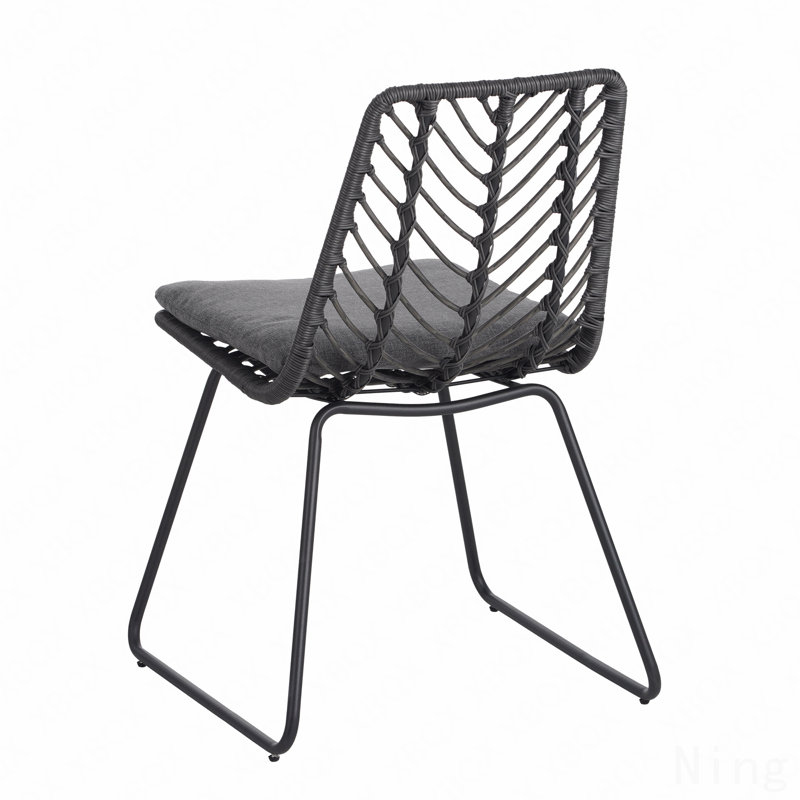 Ensemble de salle à manger 7 pièces en osier, table et chaises en rotin pour 6 personnes