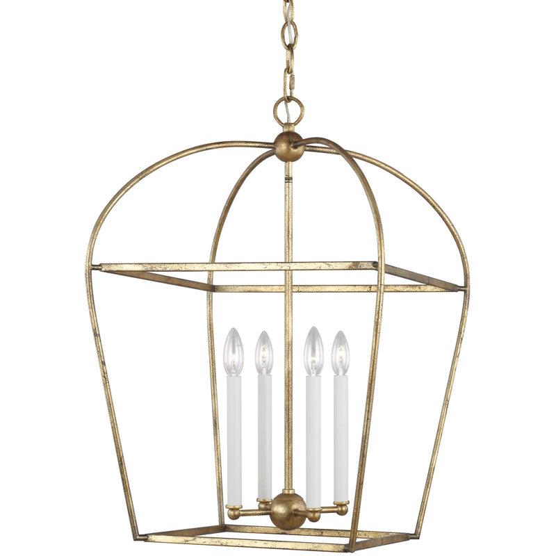 Stonington 4 - Light Chandelier, Antique Gild, 27.75" H x 18.25" W x 18.25" D