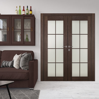 Portes doubles en bois manufacturé Avon 8 Lite