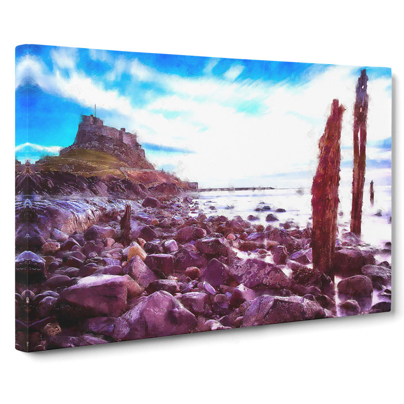 Holy Island In Lindisfarne - Wrapped Canvas, 50cm H x 76cm W x 3cm D