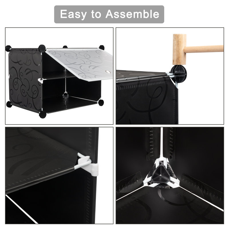 Avaeya 72 Pair Stackable Shoe Storage Cabinet