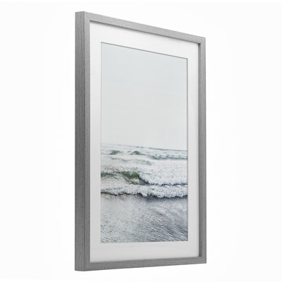 Ocean Wave Cascade, impression monochrome encadrée sous verre, design par Sissi et Seb