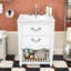 Meuble-lavabo rétro Palace: élégance intemporelle avec rangement fonctionnel-652207109