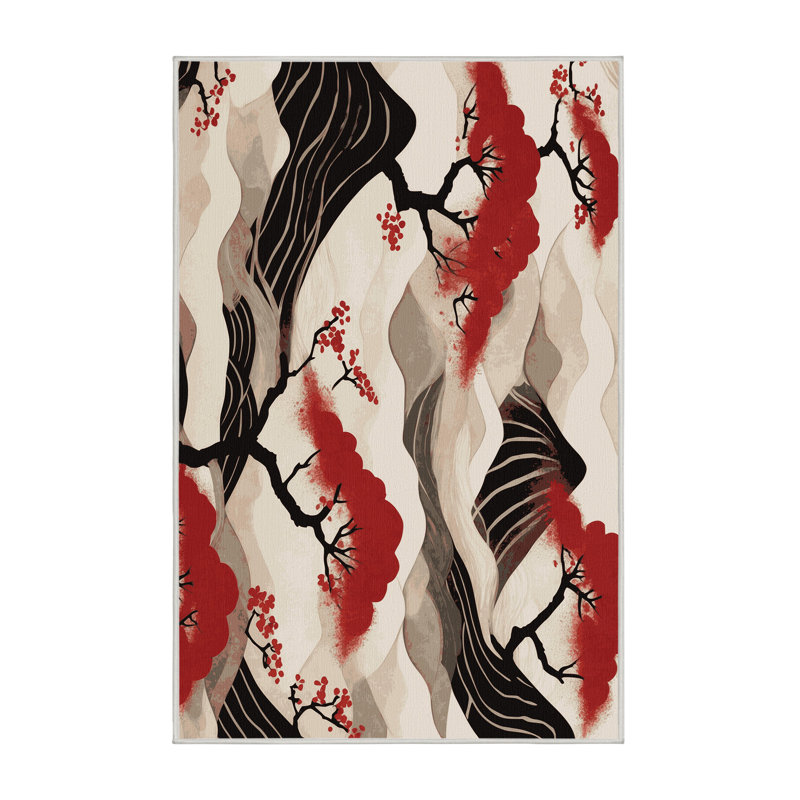 Windblown Blossom Rug, Rectangle 8' x 10'