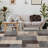 8' X 10' Grey Patchwork Power Loom Stain Resistant Area Rug