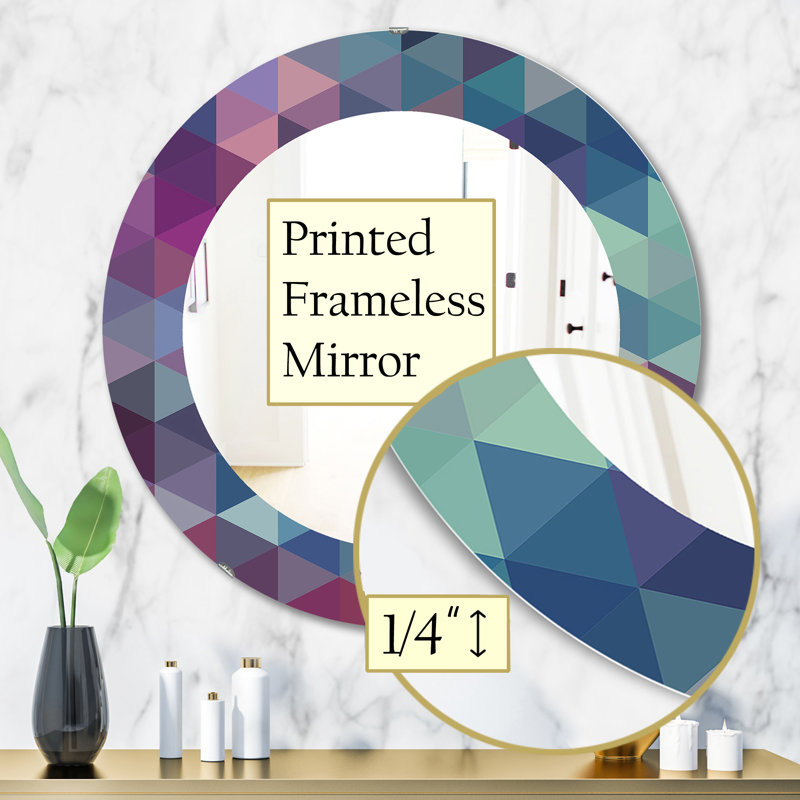Miroir mural Triangular Colourfields 19, H 31,5 po x l po
