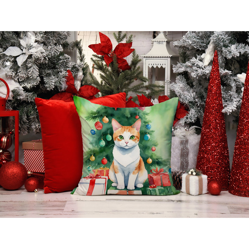 Coussin Cat, Carré 18 po, Bobtail japonais