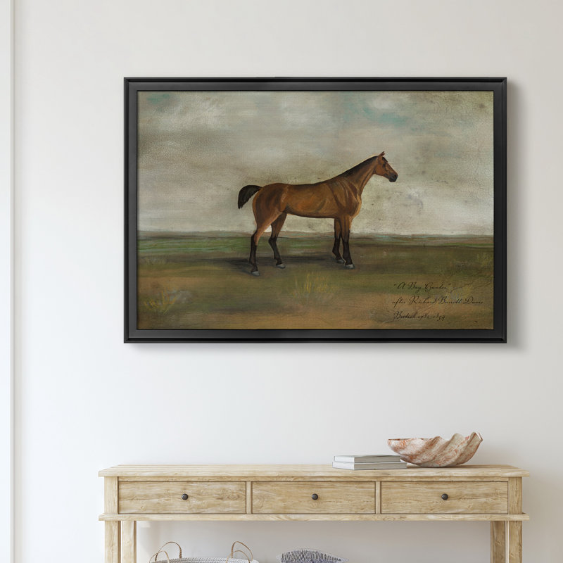 A Bay Hunter - Reproduction d'art sur toile encadrée, Noir, H 18,5 po x l 24,5 po x P 1,5 po