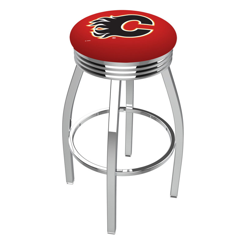 NHL Swivel Bar Stool, Calgary Flames, Counter Stool (25" Seat Height)