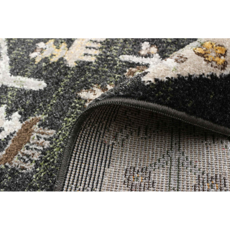 Tapis noir Riayn, Tapis de couloir 2 pi 6 po x 8 pi