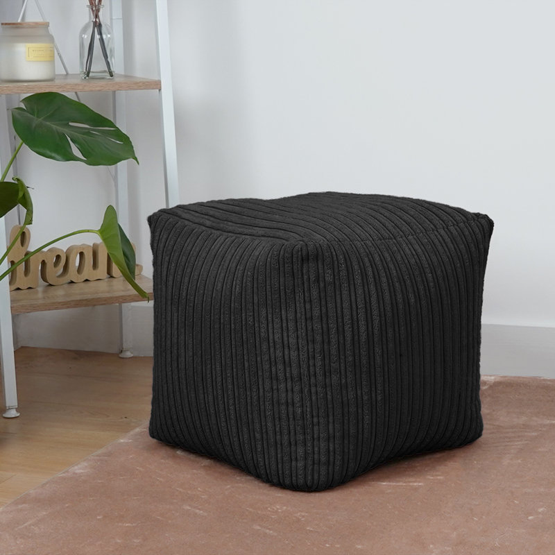 Polyester Refillable Classic Bean Bag, Black