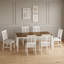 Ensemble de table de salle à manger extensible 7 pièces avec table rectangulaire et 6 chaises rembourrées à dossier en lattes-382192355