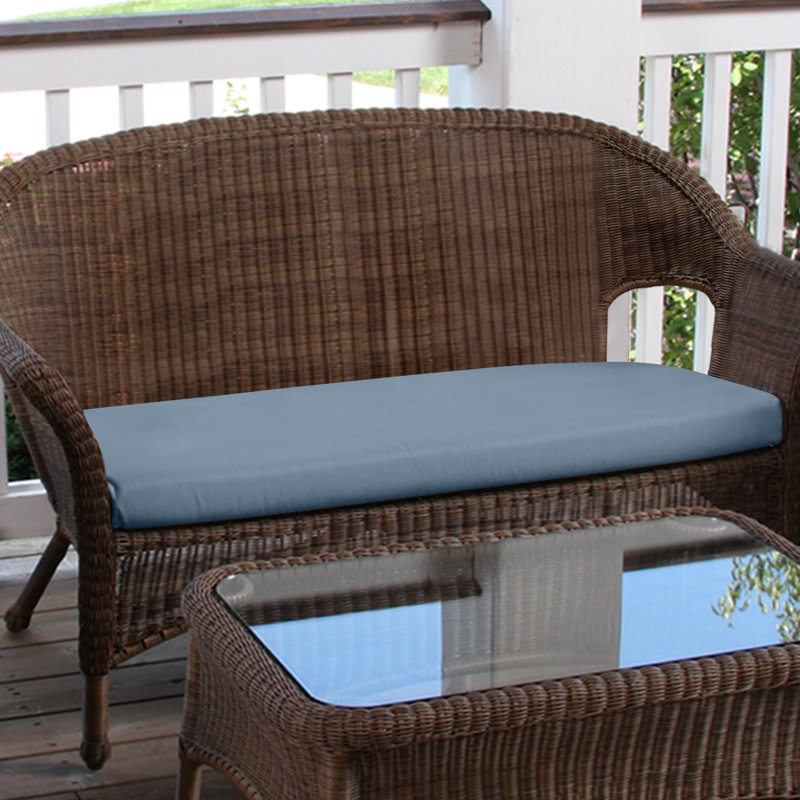 Ottoman/Bench Replacement Cushion 19L x 42.75W x 3D Sunbrella, Spectrum Denim Sunbrella®
