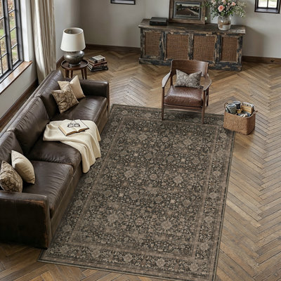 Tapis floral rétro Lumora