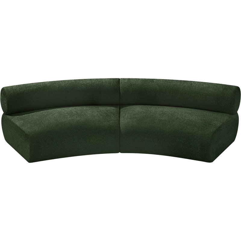Bale 108'' Upholstered Sectional, Green Chenille Fabric