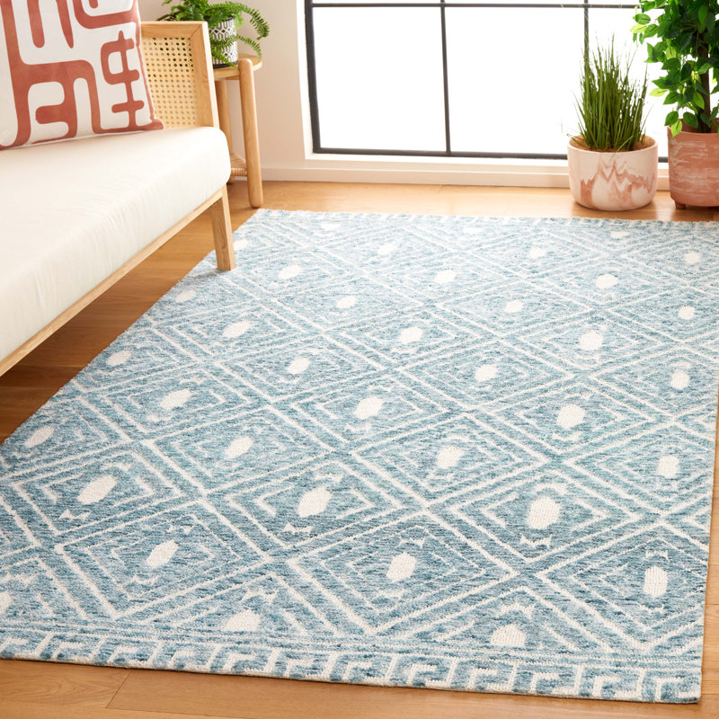 Bouley Tufted Performance Performance Geometric Rug, Rectangle 5' x 8'