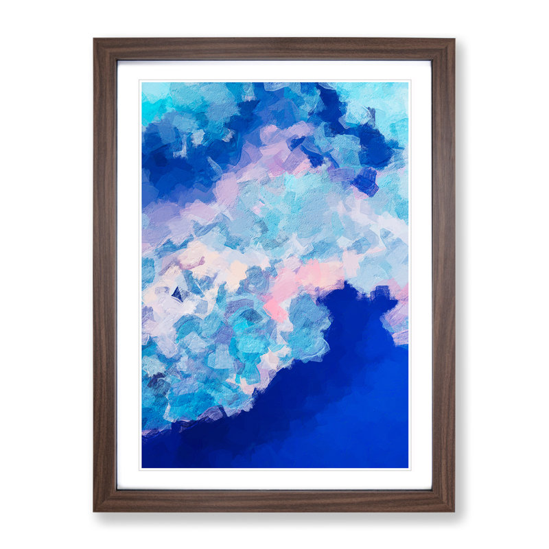 Spirit in the Sky Abstract 1 Piece Single Picture Frame Painting, 46cm H x 34cm W x 2cm D, Walnut