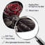 «Blossoming Rose» en rouge et gris I - forme florale - art mural asymétrique en métal-669874725