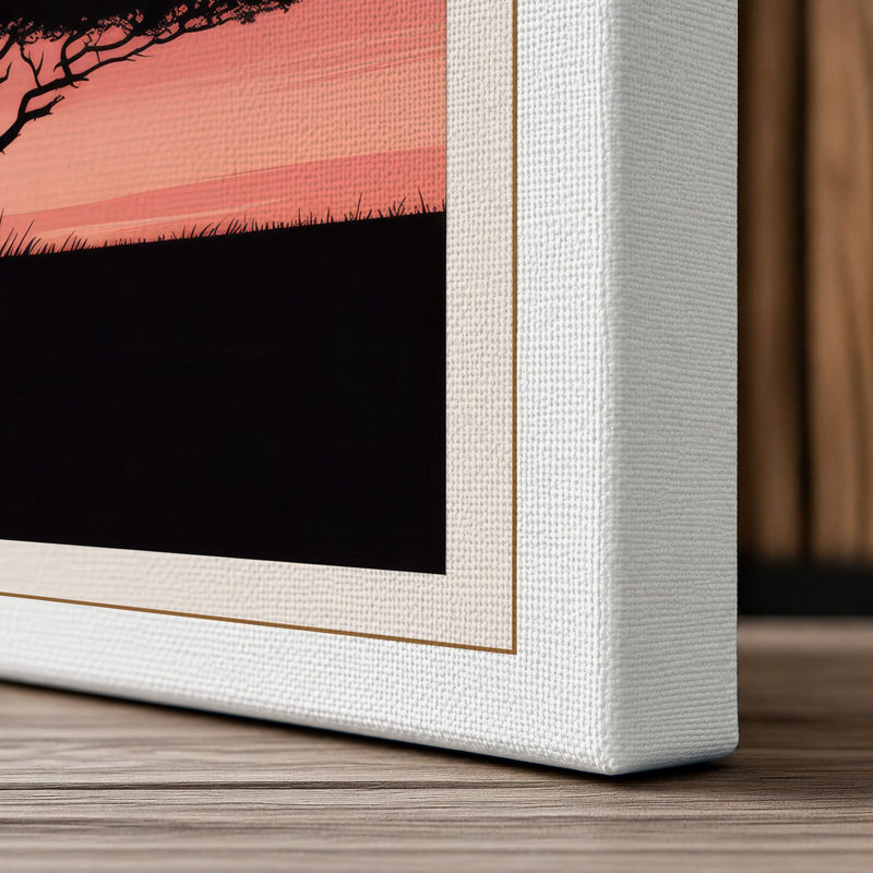Serenity at Dusk Minimalist - Wrapped Canvas, 18x12 - 45.7 x 30.5 cm, White Border