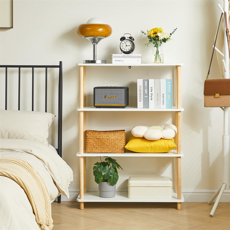 Aryssa 80cm W Standard Bookcase, (4 Shelves) 108cm H x 80cm W x 30cm D