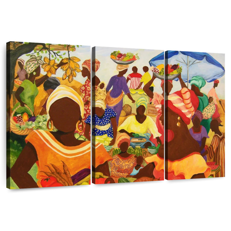 Leisha Off To Market, 48" H x 74" W